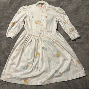 Vintage Handmade Beatrix Potter the tale of Peter Rabbit dress Easter 5/6 Small